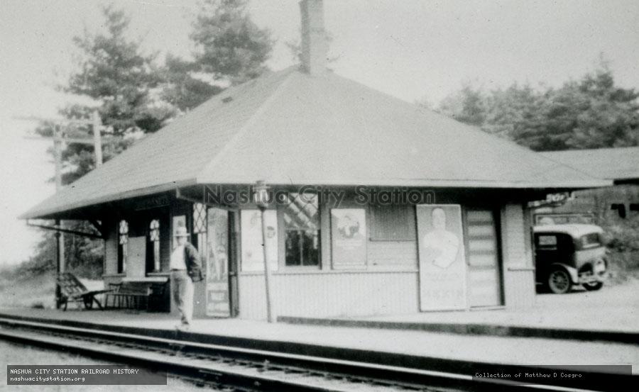 Postcard: Railroad Station, Monponsett, Massachusetts